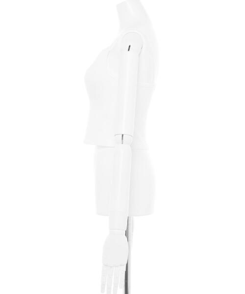 INGNI（イング）の「胸刺しゅうロゴリブキャミ（キャミソール・レディース・オフホワイト/ブラック・M）」の4枚目の写真