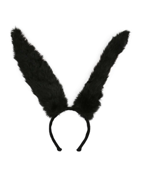 Tika（ティカ）の「コスプレ アニマル うさ耳 カチューシャ ふわふわ モテ（コスチューム/パーティーグッズ・レディース・ホワイト×ピンク/ブラック×レッド・FREE）」の4枚目の写真