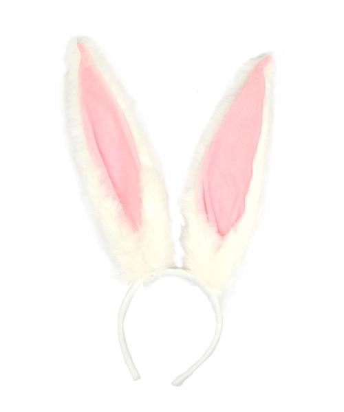 Tika（ティカ）の「コスプレ アニマル うさ耳 カチューシャ ふわふわ モテ（コスチューム/パーティーグッズ・レディース・ホワイト×ピンク/ブラック×レッド・FREE）」の8枚目の写真