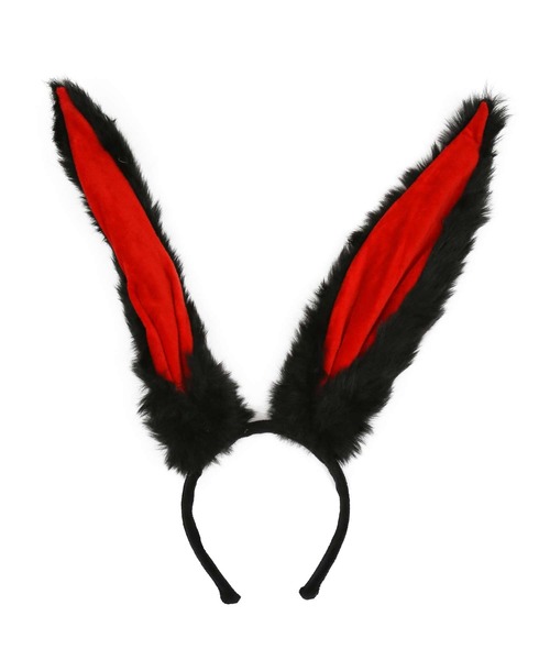 Tika（ティカ）の「コスプレ アニマル うさ耳 カチューシャ ふわふわ モテ（コスチューム/パーティーグッズ・レディース・ホワイト×ピンク/ブラック×レッド・FREE）」の7枚目の写真