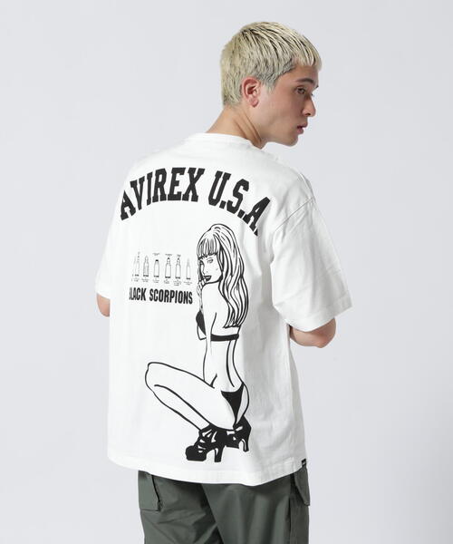 国内発/本物保証/AVIREX ブラックスコーピオンズ☆半袖 Tシャツ 国内発/本物保証/AVIREX ブラックスコーピオンズ☆半袖 Tシャツ