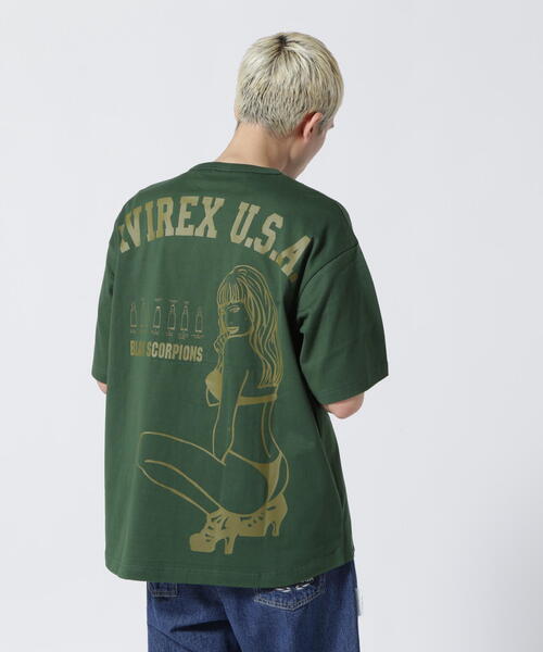 《WEB&DEP限定》BLACK SCORPIONS S/S T-SHIRT/ブラックスコーピオンズ 半袖 Tシャツ（Tシャツ/カットソー）｜AVIREX（アヴィレックス）