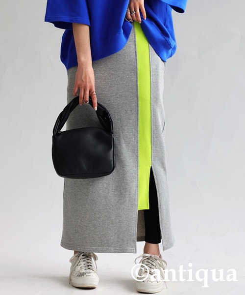 antiqua（アンティカ）の「裏毛配色ラインスカート（スカート・レディース・ブラック/杢グレー・FREE）」の20枚目の写真