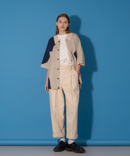 ONCILY（オンシェリー）の「MIX PATTERN KNIT SHIRT CARDIGAN