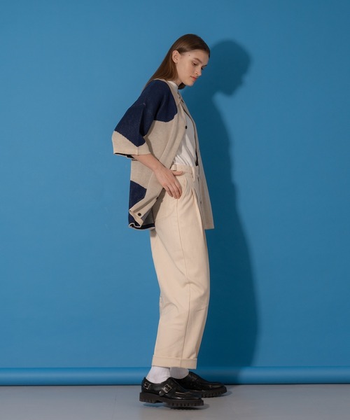 ONCILY（オンシェリー）の「MIX PATTERN KNIT SHIRT CARDIGAN / ミックスニットシャツカーディガン（カーディガン/ボレロ・メンズ・ブルー/ネイビー/ブラウン・MEDIUM/LARGE）」の22枚目の写真