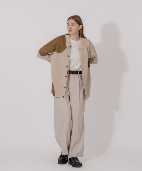 ONSILY ミックスニットシャツカーディガン ONCILY（オンシェリー）の「MIX PATTERN KNIT SHIRT CARDIGAN