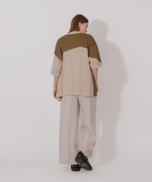 ONCILY（オンシェリー）の「MIX PATTERN KNIT SHIRT CARDIGAN / ミックスニットシャツカーディガン（カーディガン/ボレロ・メンズ・ブルー/ネイビー/ブラウン・MEDIUM/LARGE）」の13枚目の写真