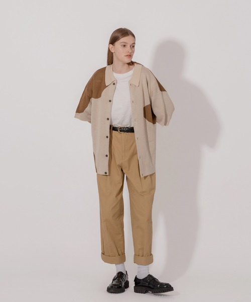 ONCILY（オンシェリー）の「MIX PATTERN KNIT SHIRT CARDIGAN / ミックスニットシャツカーディガン（カーディガン/ボレロ・メンズ・ブルー/ネイビー/ブラウン・MEDIUM/LARGE）」の14枚目の写真