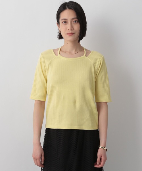 LOWRYS FARM(ローリーズファーム)の「レイヤードライクテレコ5S 905394(Tシャツ/カットソー・レディース・ブラック/ホワイト/イエロー・FREE)」の10枚目の写真
