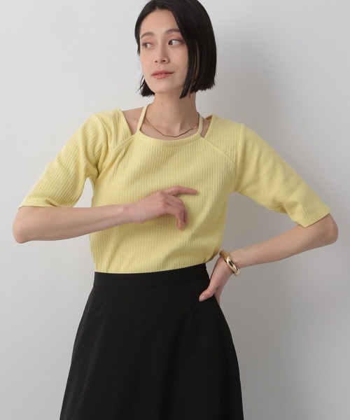 LOWRYS FARM(ローリーズファーム)の「レイヤードライクテレコ5S 905394(Tシャツ/カットソー・レディース・ブラック/ホワイト/イエロー・FREE)」の22枚目の写真