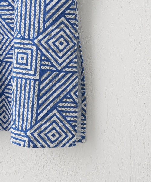 CIAOPANIC TYPY（チャオパニックティピー）の「【KIDS】バティック柄リネン2WAYオフショルワンピ（ワンピース・キッズ・ブルー/イエロー・S/M/L/XL/XXL）」の7枚目の写真