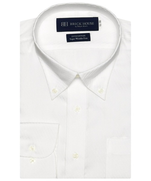 【セール】形態安定ノーアイロン ボタンダウン 長袖ビジネスワイシャツ（ビジネスシャツ）｜TOKYO SHIRTS（トウキョウシャツ）