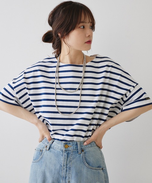 Le Minor／ルミノア】ドルマンボーダーTシャツ（Tシャツ