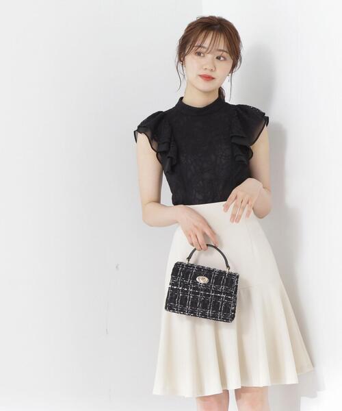 PROPORTION BODY DRESSING（プロポーションボディドレッシング）の「レースラッフルブラウス / 1213210500（シャツ/ブラウス・レディース・ブラック/ホワイト系その他/パープル・SMALL/MEDIUM）」の6枚目の写真