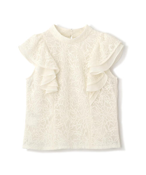 PROPORTION BODY DRESSING（プロポーションボディドレッシング）の「レースラッフルブラウス / 1213210500（シャツ/ブラウス・レディース・ブラック/ホワイト系その他/パープル・SMALL/MEDIUM）」の8枚目の写真