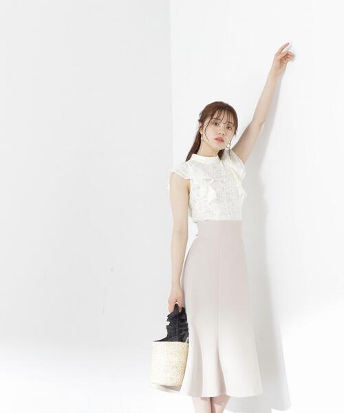 PROPORTION BODY DRESSING（プロポーションボディドレッシング）の「レースラッフルブラウス / 1213210500（シャツ/ブラウス・レディース・ブラック/ホワイト系その他/パープル・SMALL/MEDIUM）」の14枚目の写真