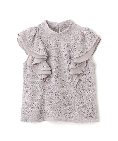 PROPORTION BODY DRESSING（プロポーションボディドレッシング）の「レースラッフルブラウス / 1213210500（シャツ/ブラウス・レディース・ブラック/ホワイト系その他/パープル・SMALL/MEDIUM）」の12枚目の写真