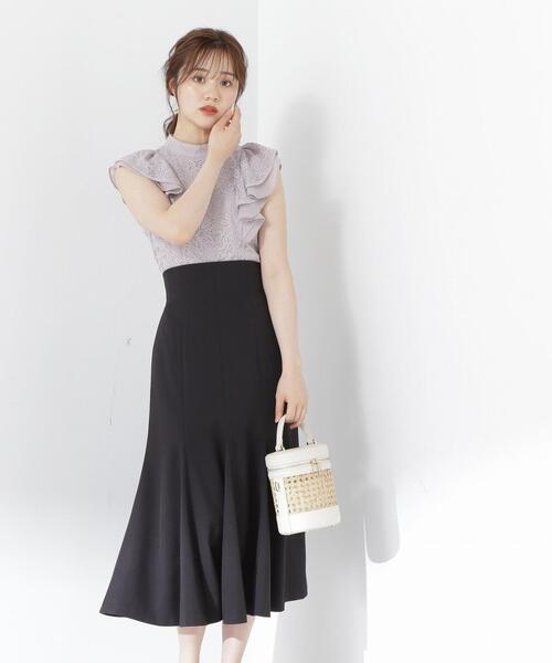 PROPORTION BODY DRESSING（プロポーションボディドレッシング）の「レースラッフルブラウス / 1213210500（シャツ/ブラウス・レディース・ブラック/ホワイト系その他/パープル・SMALL/MEDIUM）」の5枚目の写真