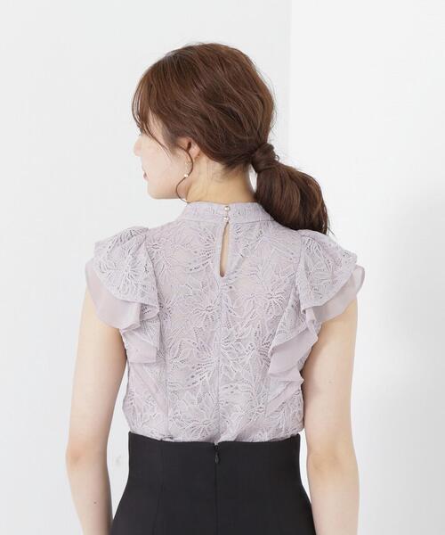 PROPORTION BODY DRESSING（プロポーションボディドレッシング）の「レースラッフルブラウス / 1213210500（シャツ/ブラウス・レディース・ブラック/ホワイト系その他/パープル・SMALL/MEDIUM）」の17枚目の写真