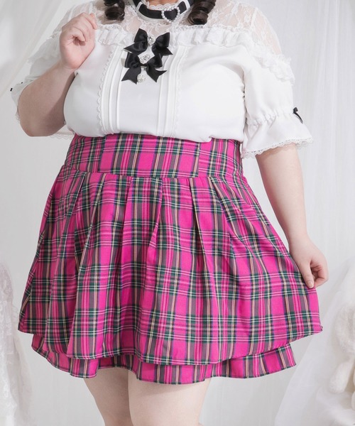 Diable baiser(ディアブルベーゼ)の「ハイウエストティアードスカパン(その他パンツ・レディース・ブラック/ベージュ/オフホワイト/グレー/ピンク/ブラック系その他・XXX-LARGE/XXXX-LARGE/XXXXX-LARGE)」の1枚目の写真