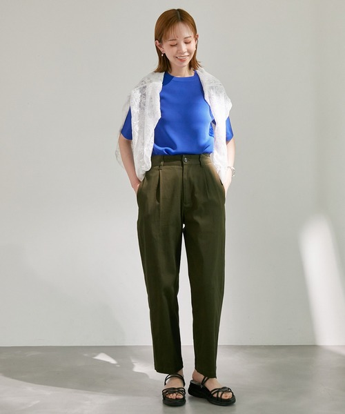 ROPE' PICNIC(ロペピクニック)の「Beauty knit/UVカット・洗える・接触冷感/ハーフスリーブニットプルオーバー(ニット/セーター・レディース・キナリ/ホワイト系その他5/ブルー/ピンク系その他2/ブラック・38)」の21枚目の写真