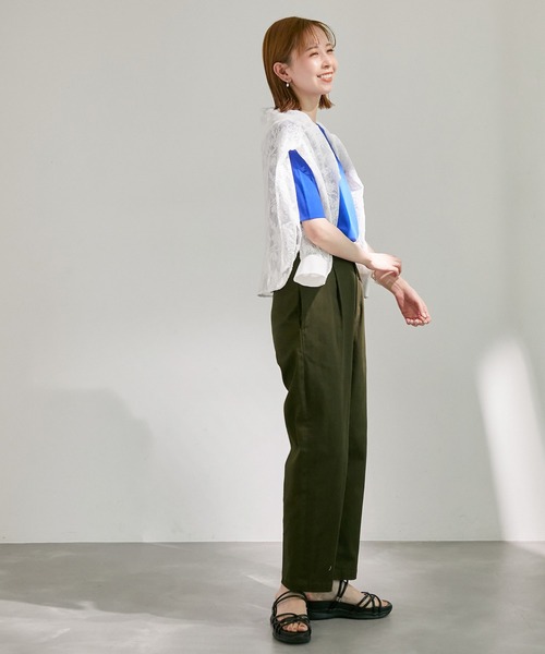 ROPE' PICNIC(ロペピクニック)の「Beauty knit/UVカット・洗える・接触冷感/ハーフスリーブニットプルオーバー(ニット/セーター・レディース・キナリ/ホワイト系その他5/ブルー/ピンク系その他2/ブラック・38)」の18枚目の写真