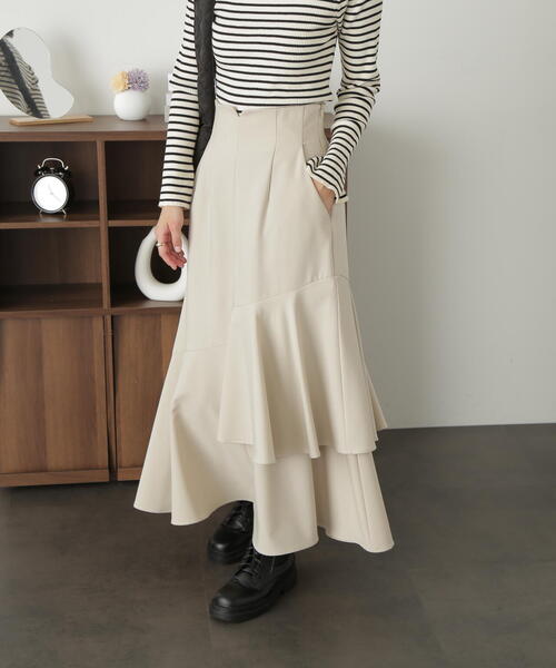 FREE'S MART(フリーズマート)の「【低身長サイズ/Sシリーズ】◆アシメティアードマーメイドスカート(スカート・レディース・ブラック/ベージュ/ピンク・SMALL/MEDIUM/X-SMALL)」の3枚目の写真