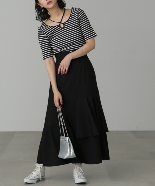 FREE'S MART(フリーズマート)の「【低身長サイズ/Sシリーズ】◆アシメティアードマーメイドスカート(スカート・レディース・ブラック/ベージュ/ピンク・SMALL/MEDIUM/X-SMALL)」の6枚目の写真