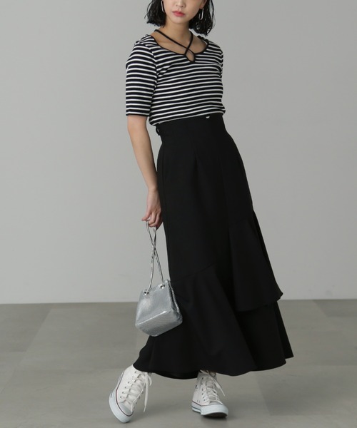 FREE'S MART(フリーズマート)の「【低身長サイズ/Sシリーズ】◆アシメティアードマーメイドスカート(スカート・レディース・ブラック/ベージュ/ピンク・SMALL/MEDIUM/X-SMALL)」の15枚目の写真