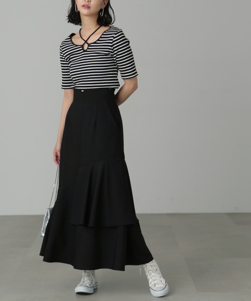 FREE'S MART(フリーズマート)の「【低身長サイズ/Sシリーズ】◆アシメティアードマーメイドスカート(スカート・レディース・ブラック/ベージュ/ピンク・SMALL/MEDIUM/X-SMALL)」の9枚目の写真