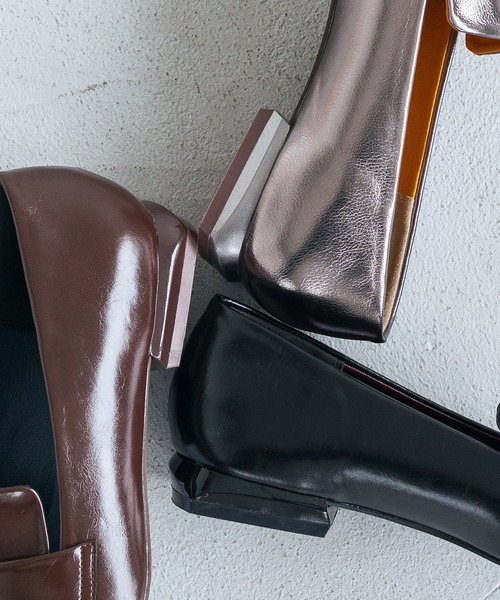 EVOL（イーボル）の「【EVOL】デザインヒールコインローファー IV5188（ローファー・レディース・ブラウン/ブラック/シルバーグレー・23.0cm/24.5cm/22.5cm/23.5cm/25.0cm/22.0cm/24.0cm）」の14枚目の写真