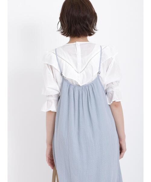 Samansa Mos2（サマンサ モスモス）の「切替フリル刺繍ブラウス（シャツ/ブラウス・レディース・ブラック/オフホワイト/ブラウン・F）」の22枚目の写真