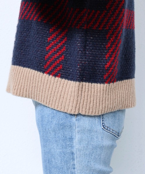 andme（アンドミー）の「【新色追加】チェックジャガード長袖ニットトップス（ニット/セーター・レディース・ベージュ/ブルー/イエロー/ピンク/グリーン・M）」の14枚目の写真