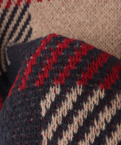 andme（アンドミー）の「【新色追加】チェックジャガード長袖ニットトップス（ニット/セーター・レディース・ベージュ/ブルー/イエロー/ピンク/グリーン・M）」の22枚目の写真