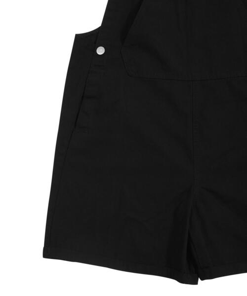 Figments（フィグメンツ）の「ショートサロペット（サロペット/オーバーオール・レディース・ブラック/オフホワイト・FREE）」の16枚目の写真
