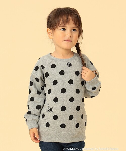 BEAMS mini（ビームスミニ）の「BEAMS mini / マリモ スウェット プルオーバー 23FW（90～150cm）（スウェット・キッズ・グレー/オートミール・150/120/140/110/100/130/90）」の2枚目の写真