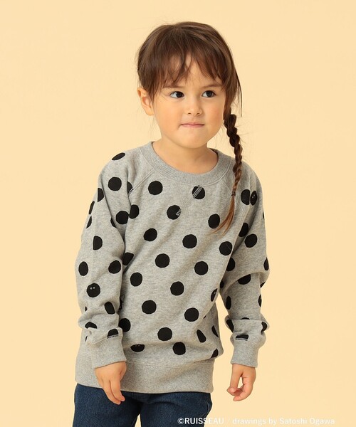 BEAMS mini（ビームスミニ）の「BEAMS mini / マリモ スウェット プルオーバー 23FW（90～150cm）（スウェット・キッズ・グレー/オートミール・150/120/140/110/100/130/90）」の4枚目の写真