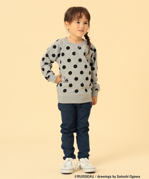 BEAMS mini（ビームスミニ）の「BEAMS mini / マリモ スウェット プルオーバー 23FW（90～150cm）（スウェット・キッズ・グレー/オートミール・150/120/140/110/100/130/90）」の5枚目の写真