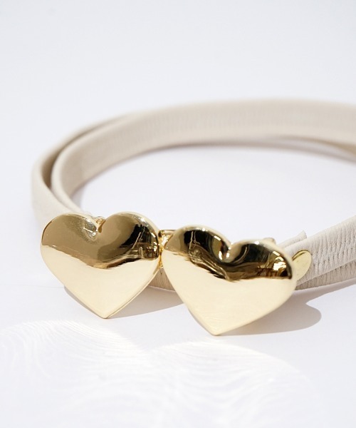 flower（フラワー）の「ハートベルト（ベルト・レディース・アイボリー/ブラック・FREE）」の5枚目の写真