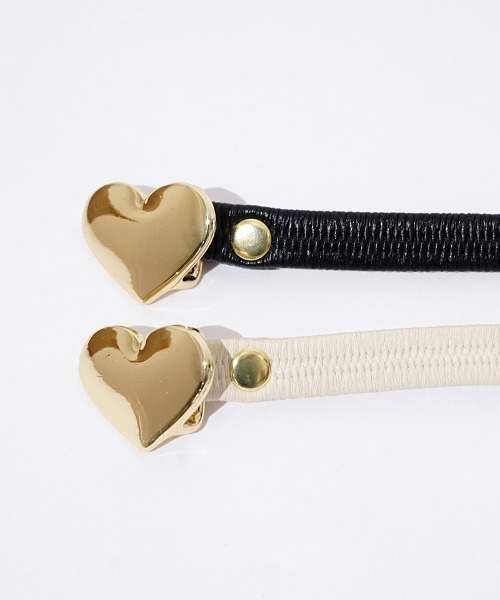 flower（フラワー）の「ハートベルト（ベルト・レディース・アイボリー/ブラック・FREE）」の7枚目の写真