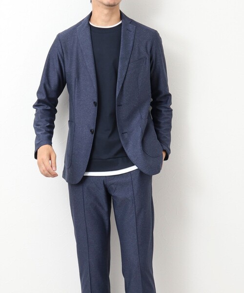 NOLLEY'S goodman（ノーリーズグッドマン）の「《セットアップ対応》TRABEST メランジニット イージーパンツ（その他パンツ・メンズ・チャコールグレー/ネイビー/ブルー・M/L/XL/S）」の11枚目の写真