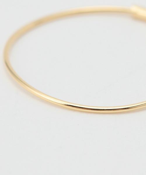 Ray BEAMS（レイビームス）の「Ray BEAMS / K18 フープピアス 15mm（ピアス（両耳用）・レディース・ゴールド・ONE SIZE）」の5枚目の写真