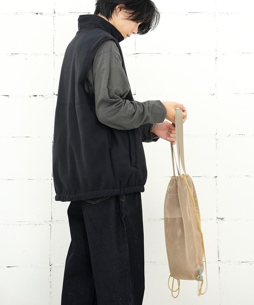 BURLAP OUTFITTER(バーラップアウトフィッター)の「BURLAP OUTFITTER バーラップアウトフィッター REVERSIBLE KNAP-TOTE(バックパック/リュック・メンズ・ブラック/ベージュ・FREE)」の20枚目の写真