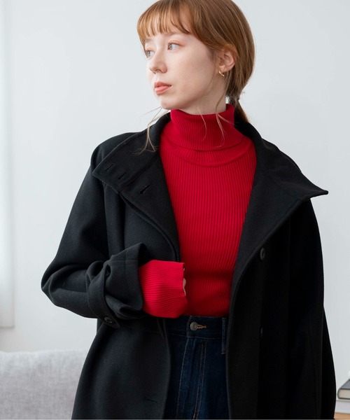 WEGO(ウィゴー)の「WEGO/リブタートルネックニット(ニット/セーター・レディース・グリーン系その他/ダークグレー/オフホワイト/オレンジ/ブラック/ブラック系その他5/ブルー/ホワイト系その他5/レッド・FREE)」の9枚目の写真