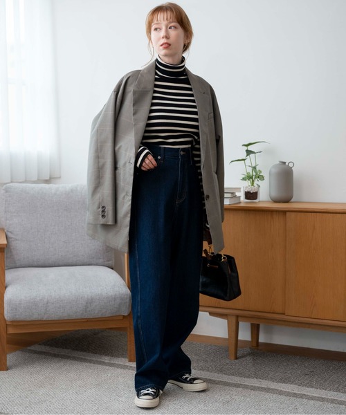 WEGO(ウィゴー)の「WEGO/リブタートルネックニット(ニット/セーター・レディース・グリーン系その他/ダークグレー/オフホワイト/オレンジ/ブラック/ブラック系その他5/ブルー/ホワイト系その他5/レッド・FREE)」の18枚目の写真