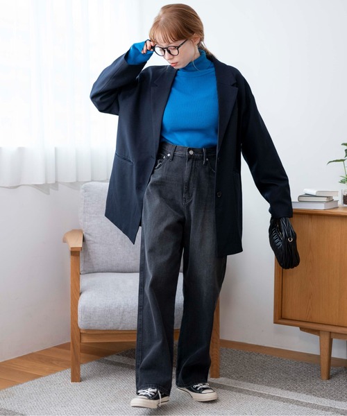 WEGO(ウィゴー)の「WEGO/リブタートルネックニット(ニット/セーター・レディース・グリーン系その他/ダークグレー/オフホワイト/オレンジ/ブラック/ブラック系その他5/ブルー/ホワイト系その他5/レッド・FREE)」の14枚目の写真