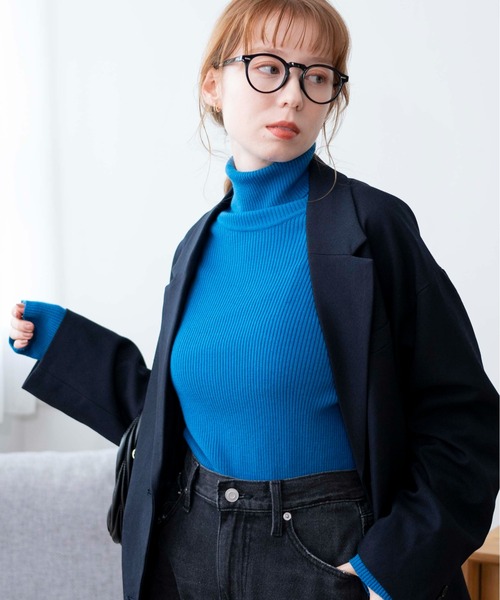 WEGO(ウィゴー)の「WEGO/リブタートルネックニット(ニット/セーター・レディース・グリーン系その他/ダークグレー/オフホワイト/オレンジ/ブラック/ブラック系その他5/ブルー/ホワイト系その他5/レッド・FREE)」の11枚目の写真