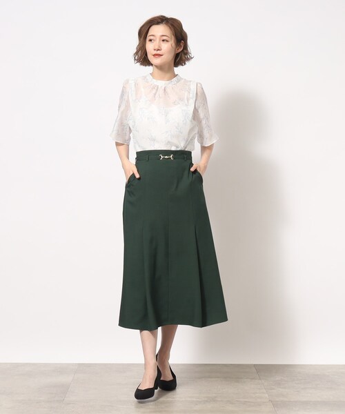 grove(グローブ)の「◆シアードビープリントブラウス(シャツ/ブラウス・レディース・ホワイト系3/ブルー系その他2/チャコール・01/02/05/04/03)」の18枚目の写真