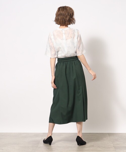 grove(グローブ)の「◆シアードビープリントブラウス(シャツ/ブラウス・レディース・ホワイト系3/ブルー系その他2/チャコール・01/02/05/04/03)」の20枚目の写真