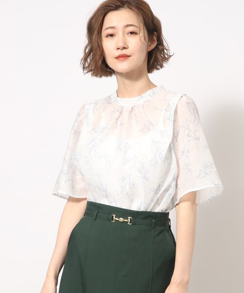 grove(グローブ)の「◆シアードビープリントブラウス(シャツ/ブラウス・レディース・ホワイト系3/ブルー系その他2/チャコール・01/02/05/04/03)」の21枚目の写真
